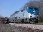 AMTK 50  3Mar2010  NB Trn #22 (Texas Eagle) passing MOW at VINSON LEAD  